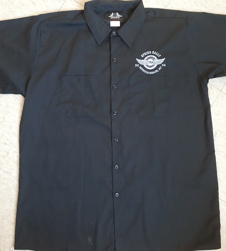 Vintage Biker Button Down Shirt